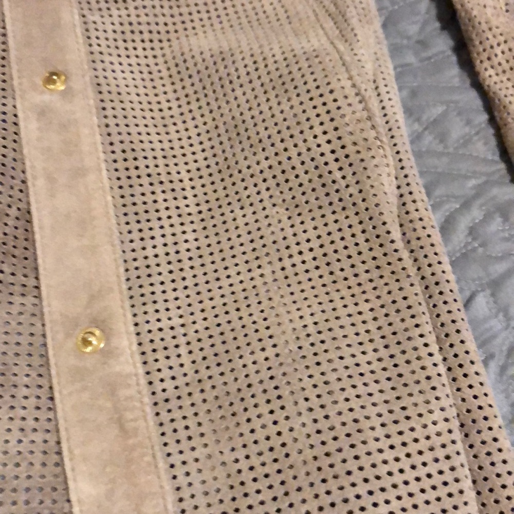 Long Gray Leather Jacket - image 3